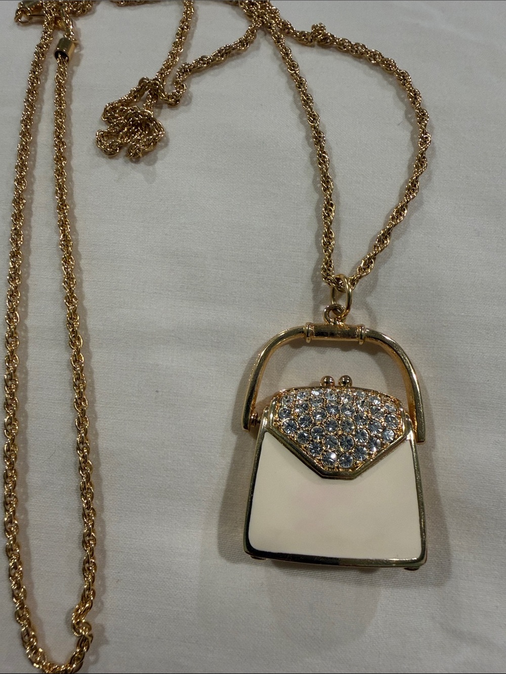 Swarovski Crystal Purse Locket Necklace